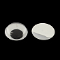 Black & White Plastic Wiggle Googly Eyes Buttons DIY Scrapbooking Crafts Toy Accessories with Label Paster on Back