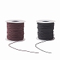 2 рулоны 2 цвета круглый эластичный шнур, обмотанный нейлоновой нитью, 0.8 мм, около 54.68 ярдов (50 м) / рулон
