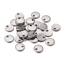 201 Stainless Steel Charms, Stamping Blank Tag, Laser Cut, Flat Round