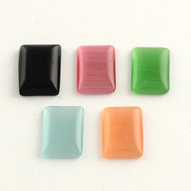 Rectangle chat cabochons oculaires, 14x9x2.5mm
