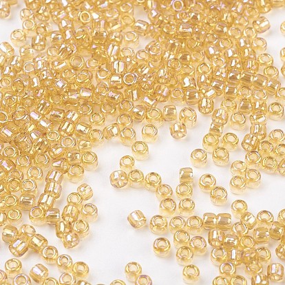 MGB Matsuno Glass Beads, Japanese Seed Beads, 8/0 Transparent Rainbow Glass Round Hole Seed Beads