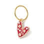 Perles de dreadlocks en fer, Clips de décoration de pendentifs de cheveux de tressage de coeur d'émail d'alliage