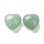 Piedra de amor de corazón de aventurina verde natural, piedra de palma de bolsillo para el equilibrio de reiki