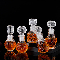 Kreative Mini-Schnapsflasche aus Glas, transparente, verdickte, leere Miniatur-Weinflasche aus Glas
