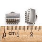 304 Stainless Steel Ribbon Clamp Ends, 10x11x5mm, Hole: 2x4mm