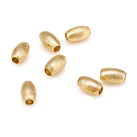Brass Spacer Beads, Long-Lasting Plated, Oval