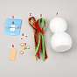 DIY Christmas Snowman Crafts, Including Picture, Chenille Sticks, Craft Eye, Iron Button Pin, Paper Stick, Foam Model