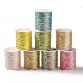 8 rouleaux de fil à coudre en polyester, cordon en polyester à plis pour la fabrication de bijoux