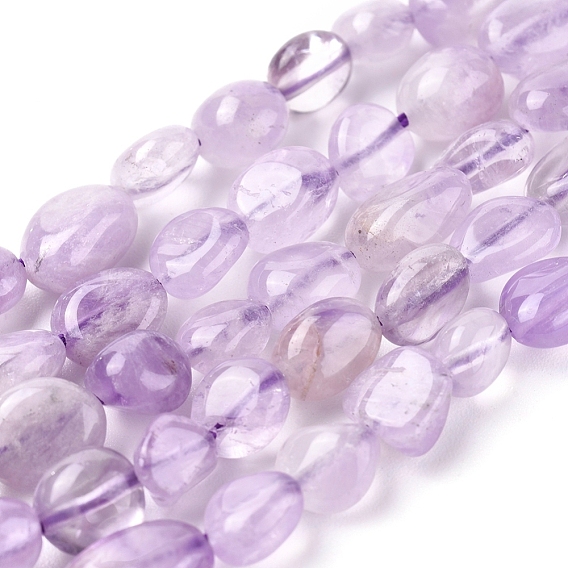 Chapelets de perles naturelles améthyste, pierre tombée, nuggets