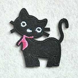 Компьютеризированная вышивка тканью утюжок на / шить на заплатках, аксессуары для костюма, аппликация, кошка