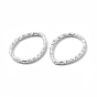 50Pcs Iron Linking Rings, Textured Open Rings