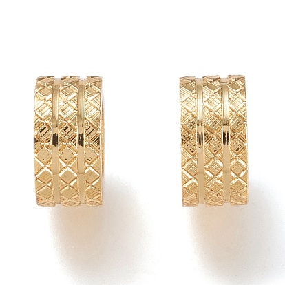 Environment Brass European Style Beads, Large Hole Beads, Long-Lasting Plated, Column