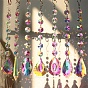 Colgante de cristal con forma de atrapasol, creador de arcoiris, decoración de jardín de bricolaje