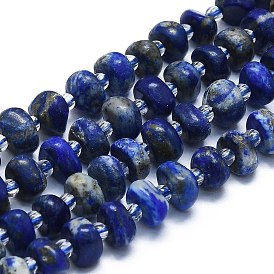 Lapis-lazuli, brins de perles naturels , puces