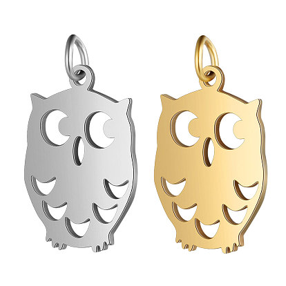 201 Stainless Steel Pendants, Owl