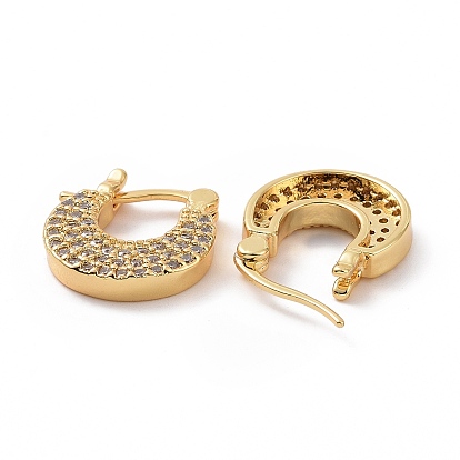 Круглые серьги-кольца из прозрачного кубического циркония, украшения из латуни для женщин