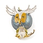 Alloy Enamel Brooch Pin, Owl
