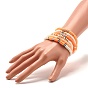 Ensemble de bracelets extensibles hieishi en hématite synthétique et argile polymère pour femme