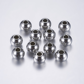 202 Stainless Steel Beads, Round