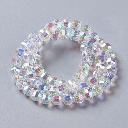 Verre imitation perles de cristal autrichien, ronde à facettes
