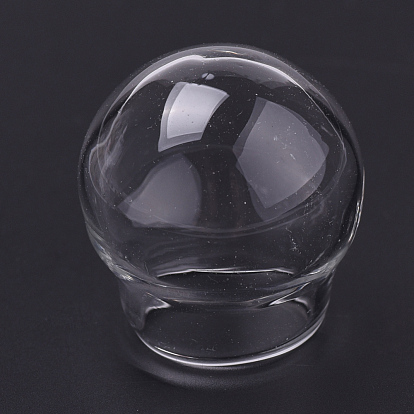 Handmade Blown Glass Globe Ball Bottles, for Glass Vial Pendants Making
