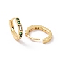 Прямоугольные серьги-кольца с зеленым кубическим цирконием, украшения из латуни для женщин, без кадмия, без никеля и без свинца