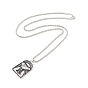 Collier pendentif arche en émail avec étiquette antimite, bijoux en alliage gothique pour hommes femmes