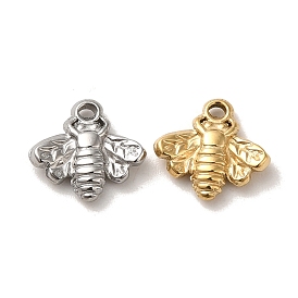 304 Stainless Steel Charms, Bees Charm