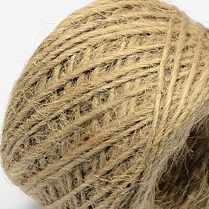 Jute Cord, Jute String, Jute Twine, 3 Ply, for Jewelry Making, 3mm, about 32.8 yards(30m)/roll, 35rolls/bag