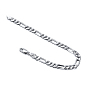 925 Sterling Silver Figaro Chain Bracelets, with S925 Stamp
