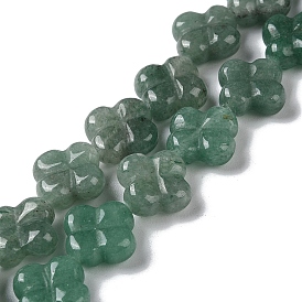 Natural Green Aventurine Beads Strands, Flower