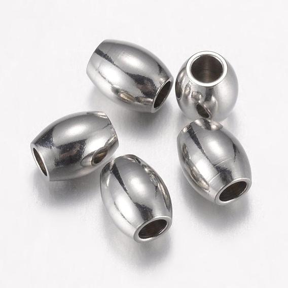 304 de acero inoxidable perlas espaciadoras, barril