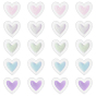 Nbeads 20Pcs 5 Colors Resin Pendants, with Glitter Powder, Heart
