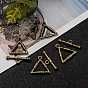 Cierres de acero de estilo tibetano, sin plomo y cadmio, triángulo