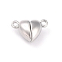 Alloy Magnetic Clasps with Loops, Heart