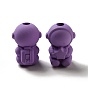Rubberized Style Acrylic Beads, Spaceman