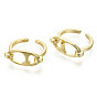 Brass Cuff Rings, Open Rings, Nickel Free, Oval