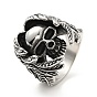316 Stainless Steel Ring, Finger Ring for Men Women, Skull, Halloween Theme