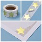 Metallic Foil Star Shape Paper Sticker Labels, Writable Paper Star Shape Seal Labels, Teacher Supplies