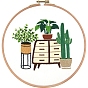 DIY Display Decoration Embroidery Kit, Including Embroidery Needles & Thread, Cotton Fabric