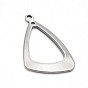 Triangle Ring 304 Stainless Steel Pendants, 33x22x1.5mm, Hole: 2mm