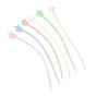 Luminous Silicone Cable Zip Ties, Glow in the Dark Cord Organizer Strap, for Wire Management, Star/Frog/Paw Print/Flower/Rabbit/OvaL Tip