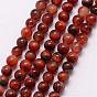 Natural Red Tiger Eye Bead Strands, Round