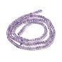 Natural Amethyst Beads Strands, Cube, Faceted