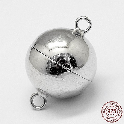 925 fermoir magnétique en argent sterling, ronde