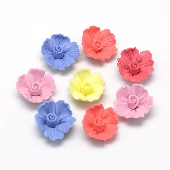 Cabochons de porcelana hechas a mano, flor