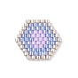 Perles de rocaille japonaises faites à la main, Motif métier, hexagramme avec coeur
