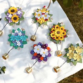 Kit para hacer campanillas de viento con flores de papel diy, con tijeras
