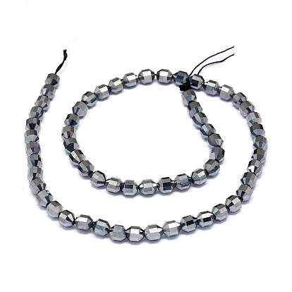 Brins de perles en pierre térahertz naturelle, facette, Toupie, perles de prisme à double pointe