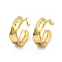 Rack Plating Brass Ring Stud Earrings for Women, Long-Lasting Plated, Cadmium Free & Lead Free